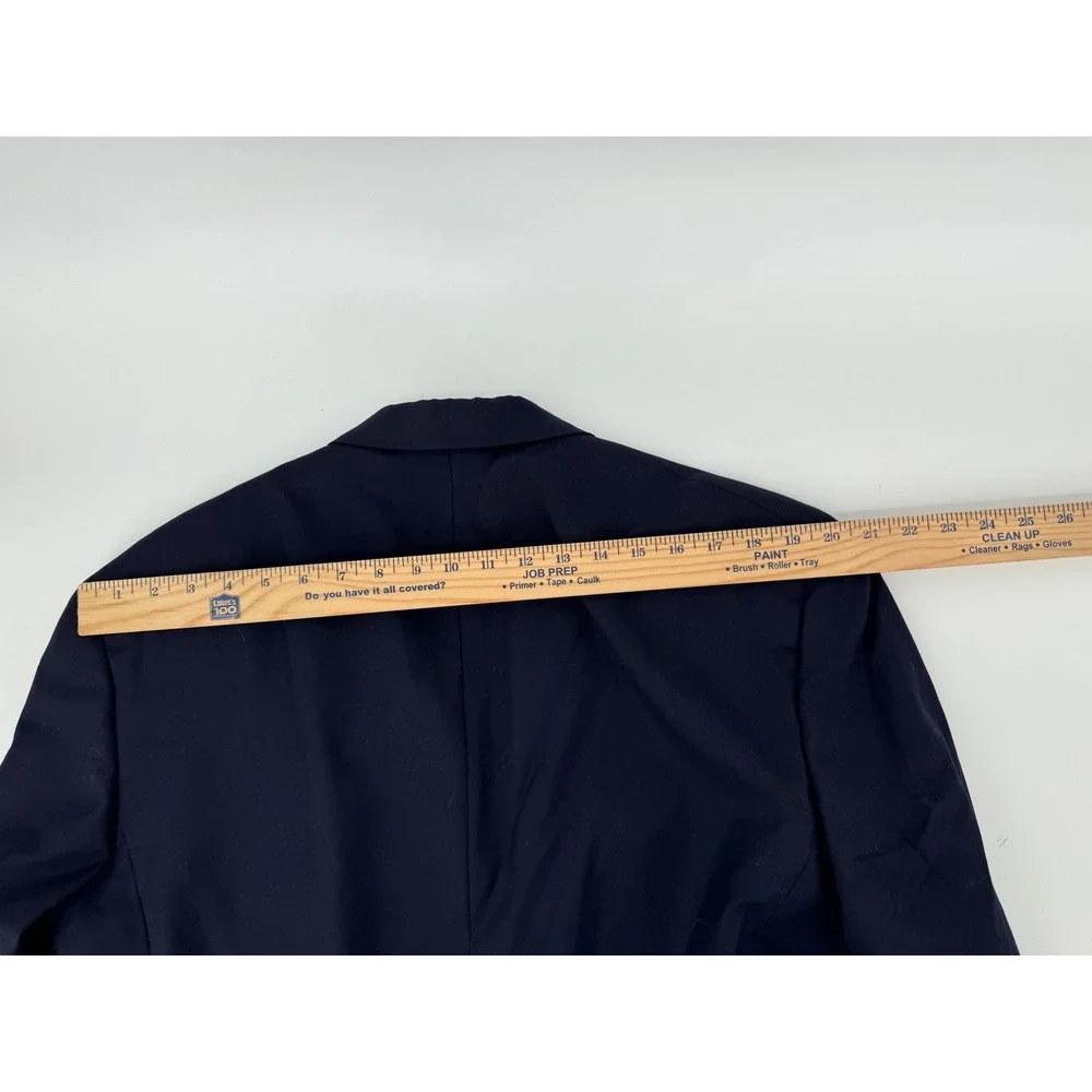 Burberrys Mens Blazer‎ SportsCoat Navy Blue Super 100s Wool USA Size 46